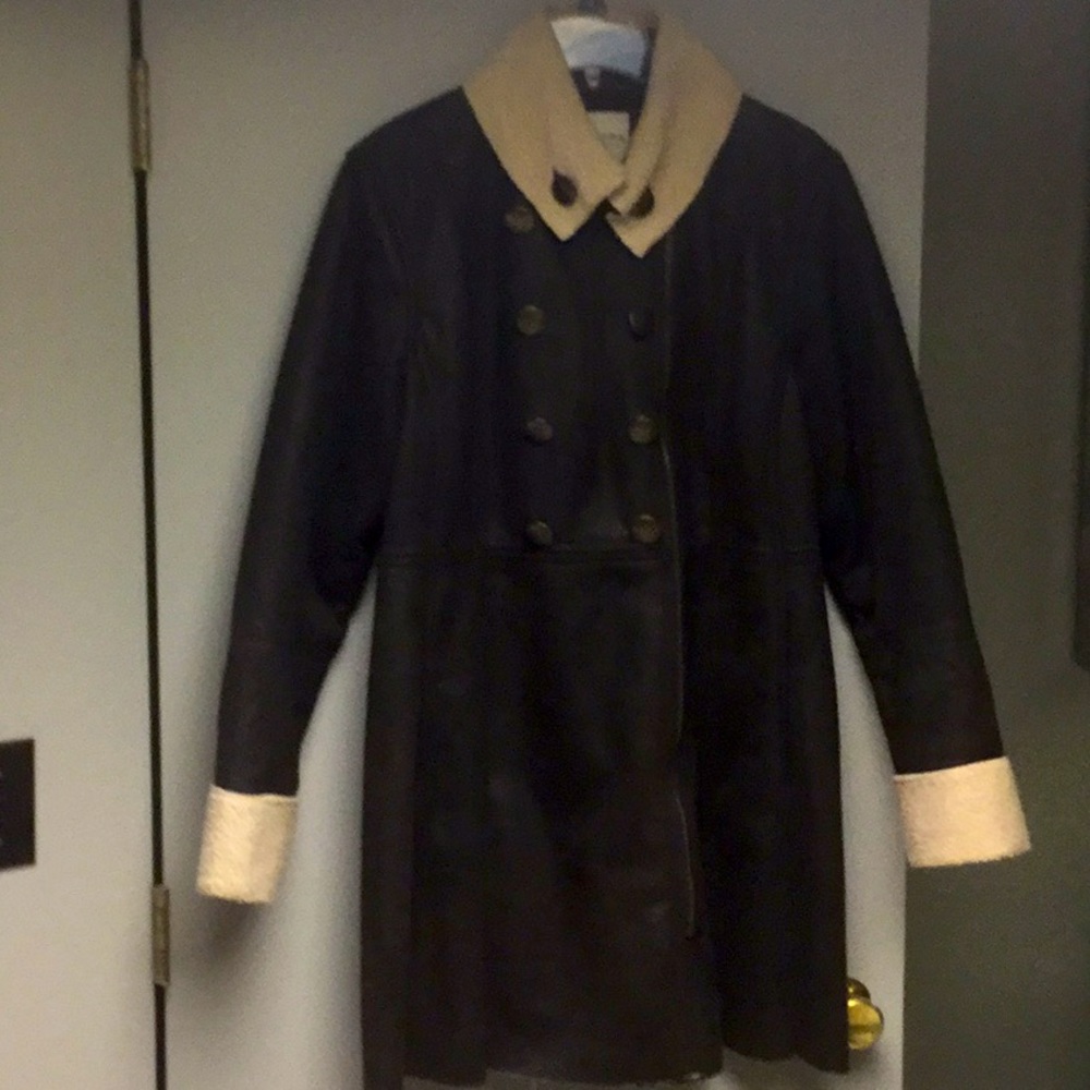 Faux suede coat